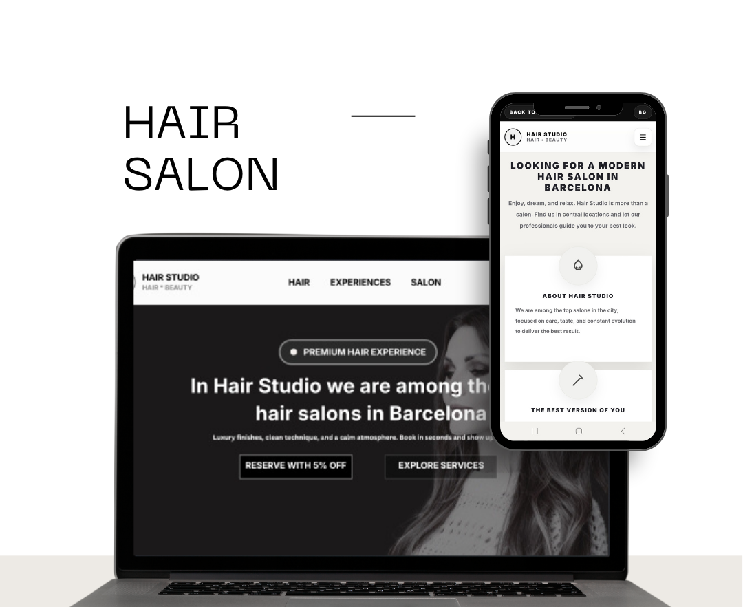 Hair Salon website preview